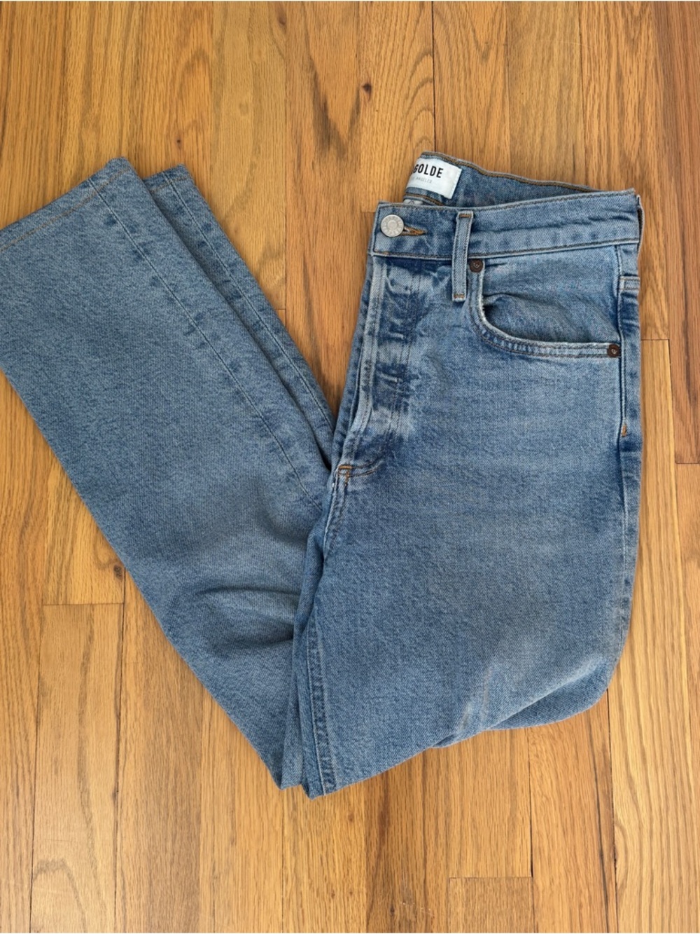AGOLDE Riley High Rise Straight Crop Jeans 25 - Picture 13 of 14